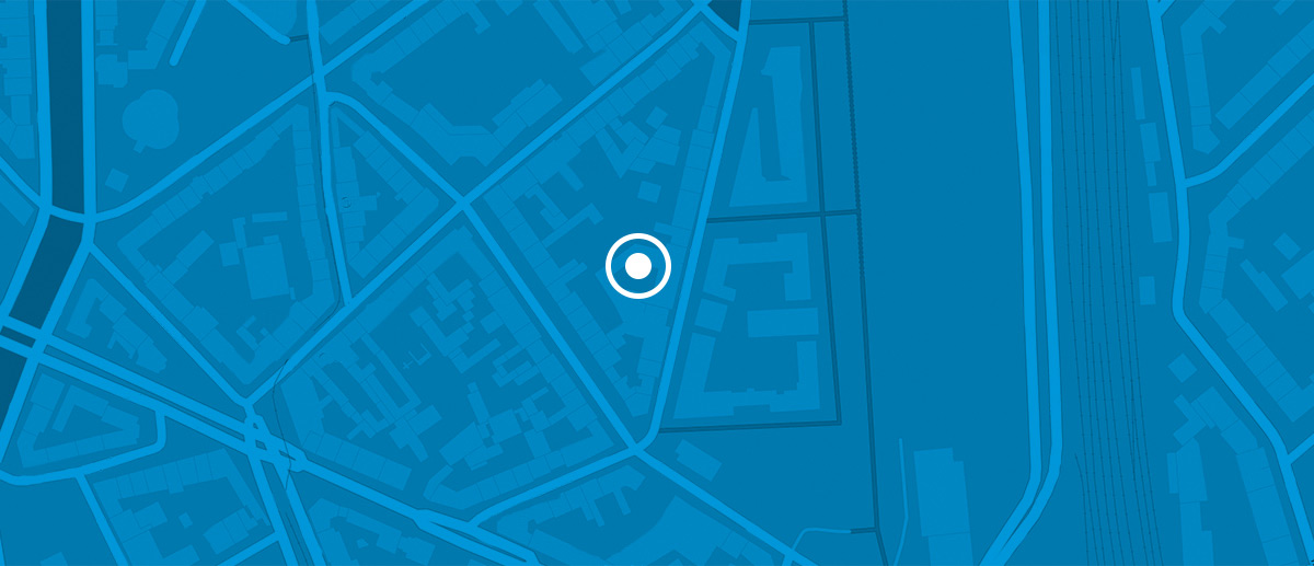 Crossactive Werbeagentur Düsseldorf - Stadtplan-Skizze zeigt Standort der Agentur für Verpackungsdesign